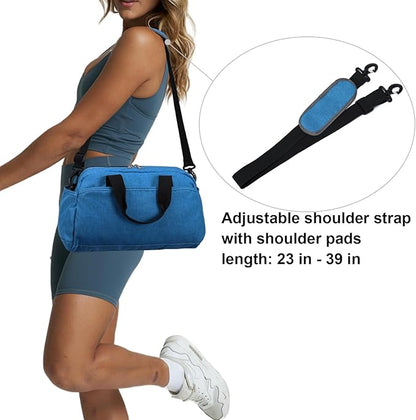 14 inch Small Gym Bag for Women & Men, Mini Duffel Bag for Travel Sports Lightweight Carry On Bag,Navy Blue