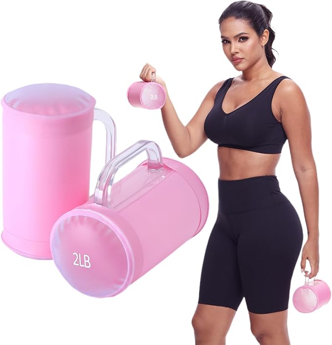 Water Dumbbells, Water Filled Training Dumbbells, Travel Weights Set, Adjustable Weights to 4-30 Lbs/Pair, Portable Gym for Strength Training, Fitness and Shaping