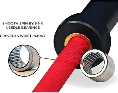 Chong Olympic Barbell 47Inch-4FT-350lb /86Inch-7FT-1500lb EZ Curl Weight Bar, Capacity Chrome Barbells for Gym Home Strength Training,Weightlifting,Power Lifting