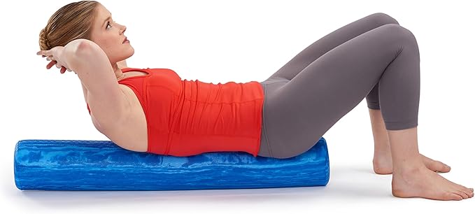 OPTP PRO-Roller Soft Density Foam Roller ??Low Density Soft Foam Roller for Physical Therapy, Pilates, Yoga Foam Roll Exercises, and Muscle Recovery- Blue 36" x 6"