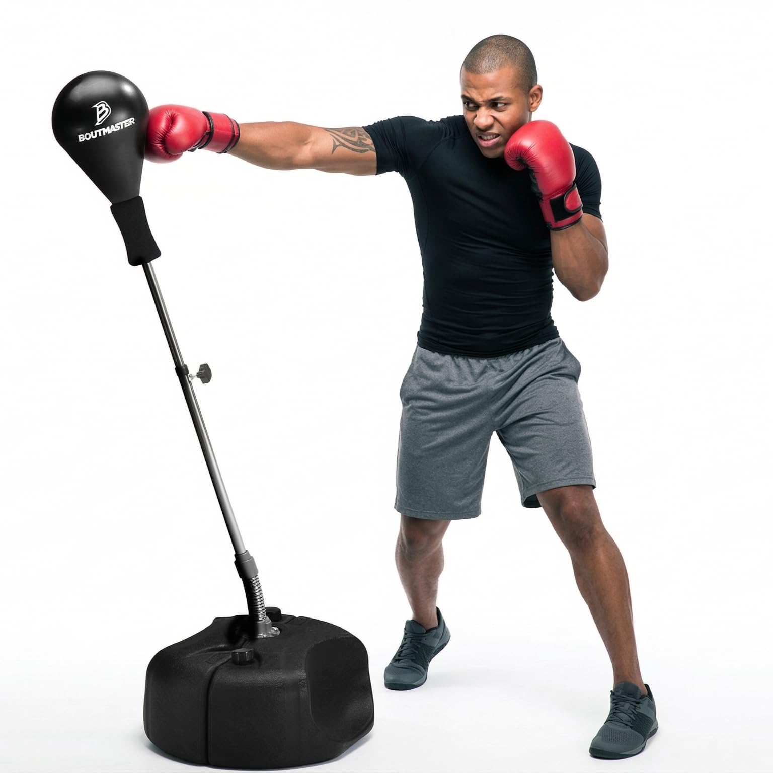 Tech Tools Punching Bag with Stand Adjustable Boxing Speed Bag Teens Adults