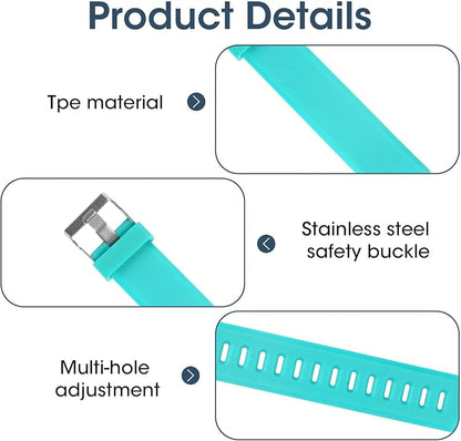 Watch Bands Replacement for ID115plus HR, Very Fit Pro Activity Fitness Tracker Wrist Bands Set, Multicolor Veryfitpro Smart Watch Strap Replacements