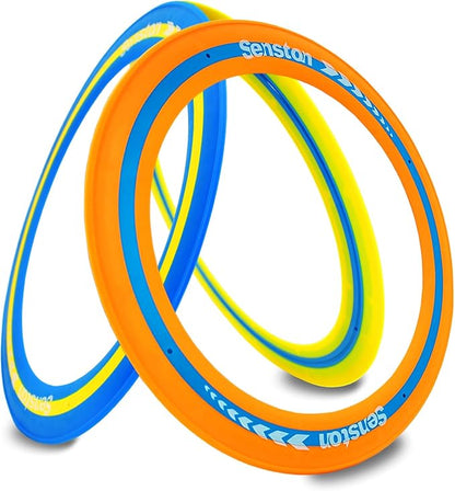 Senston Flying Discs Easily Catch and Throw Sports Disc 11 Inch Soft Flying Discss for All Players Colorful Flying Discs 3 Pcs for Pool Backyard Family Fun