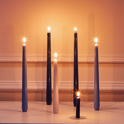 MTLEE Taper Candles 8/10/12 Multi Height Unscented Taper Candles 8 Burn Hours for Dinner Decorative Home Decoration Wedding Party Candlesticks (Gradient Blue,36)