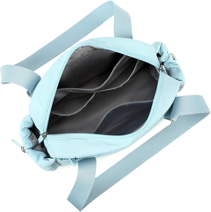 CAMTOP Mini Gym Bag for Women, Small Gym Tote Bag Puffy Quilted Sports Duffel Bag with Wet Compartment and Coin Purse Duffel Bags Dance Yoga Workout Bag