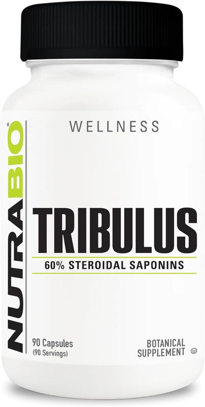 NutraBio Tribulus Terrestris Extract Supplement, 500mg - Tribulus Terrestris for Men and Women- Natural Vitality Booster, 90 Capsules
