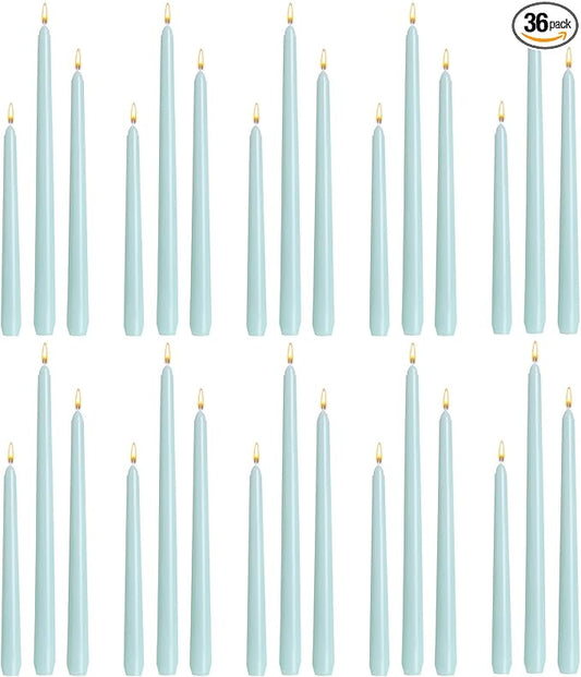 MTLEE Taper Candles 8/10/12 Multi Height Unscented Taper Candles 8 Burn Hours for Dinner Decorative