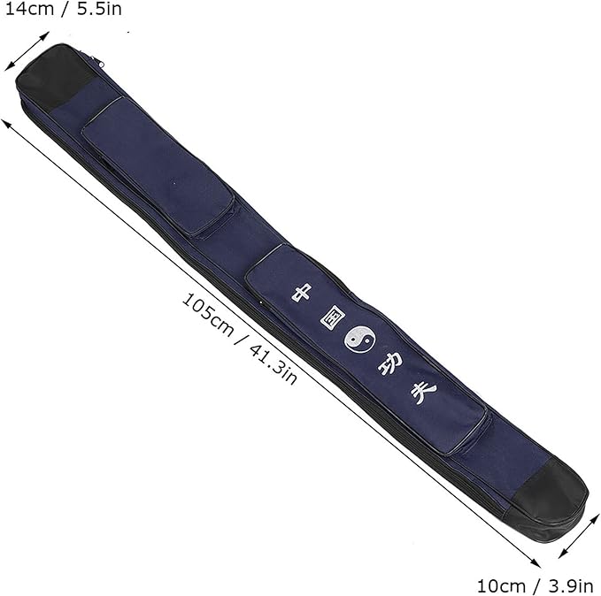 Taichi Sword Carrying Bag, Thick Canvas Single Layer Sword Bag Chinese Martial Arts Multifunction Shoulder Carry Bag Adjustable Strap