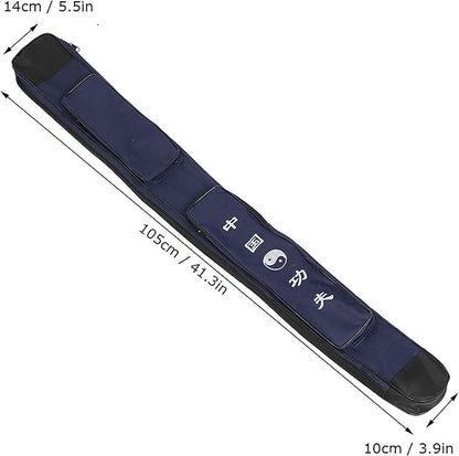 Taichi Sword Carrying Bag, Thick Canvas Single Layer Sword Bag Chinese Martial Arts Multifunction Shoulder Carry Bag Adjustable Strap