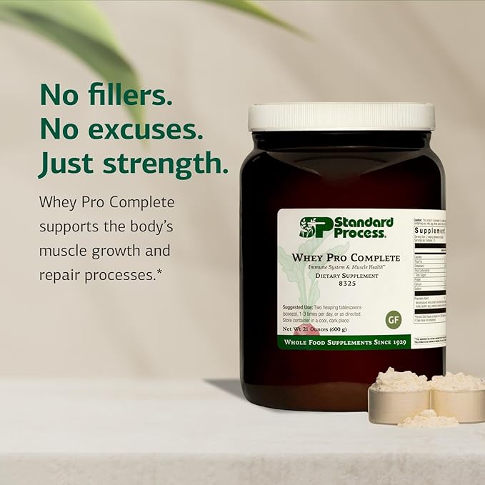 Standard Process Inc. Whey Pro Complete - Whole Food Immune Support with Colostrum, Chicory Root and Whey Protein Powder - 21 Ounce, 25 Servings