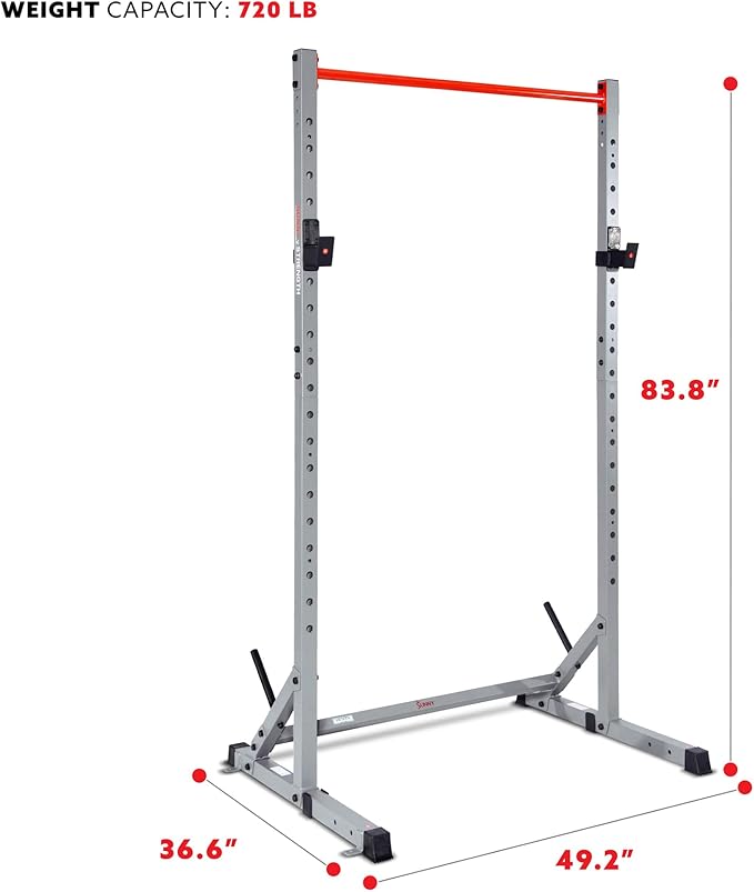 Sunny Health & Fitness Multifunctional Strength Training Home Gym ??Complete Workout Equipment with Training Attachments, Optional Squat Stand, Power Rack Cage, Adjustable Incline Bench