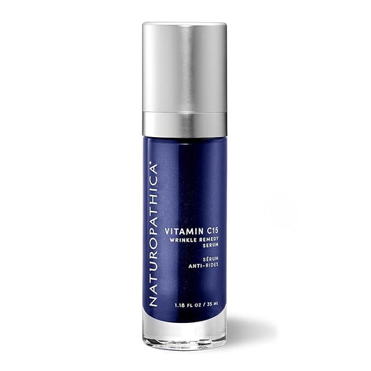 Naturopathica Vitamin C15 Wrinkle Remedy Serum for Face, Moisturizing Serum with Hyaluronic Acid