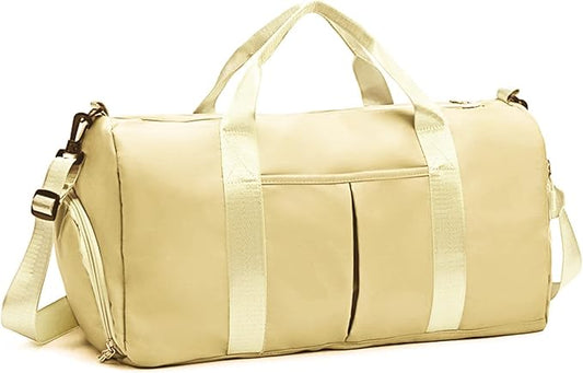 ZGWJ Sports Gym Bag with Wet Pocket & Shoes Compartment, Waterproof Shoulder Weekender Bag for