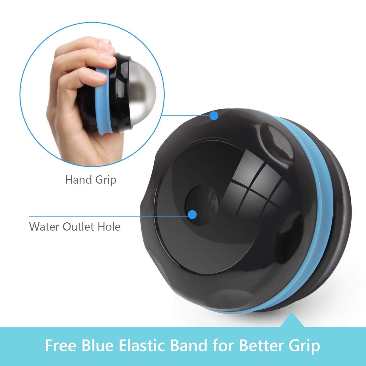 AHIER Cold Massage Roller Ball, Stainless Steel Cold Therapy Relief Tool