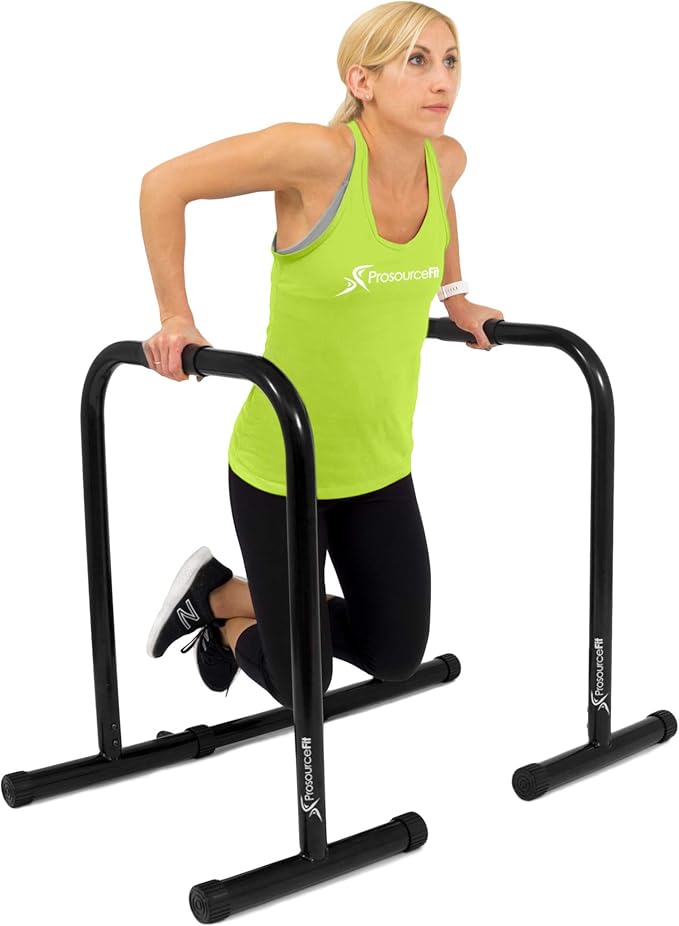 ProsourceFit Power Dip Station Adjustable Height Upper Body Equipment for Home Gym