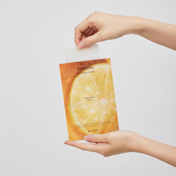 LEADERS Vita Toning Skin Renewal Mask ??Nourishing & Revitalizing Sheet Mask for Healthy Skin | Soft, Breathable, & Skin Friendly Face Mask ??10 Sheets