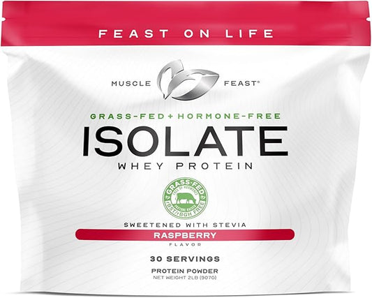 Muscle Feast Grass-Fed Whey Protein Isolate, All Natural Hormone Free Pasture Raised, Whey Isolate