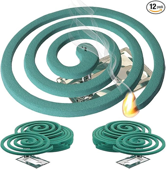 W4W Mosquito Repellent Coils - Outdoor Use Reaches Up to 10 feet - Each Burns for 5-7 Hours (Three