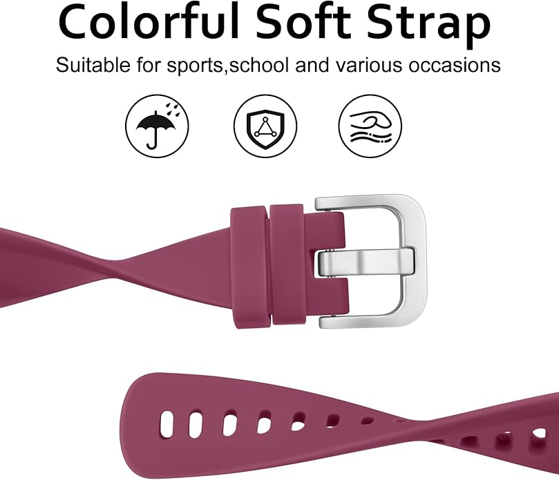 Meliya Silicone Band for Garmin Vivofit Jr 3 Bands, Soft Silicone Replacement Wristband Adjustable Sport Straps for Garmin Vivofit jr. 3