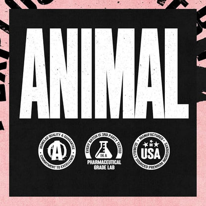 Animal 100% Whey Protein Powder ??Whey Blend for Pre or Post Workout, Recovery, Anytime Low Sugar Protein Boost Meal Replacement with BCAA Branched Chain Amino Acids ??New Flavor, Strawberry, 4 lb