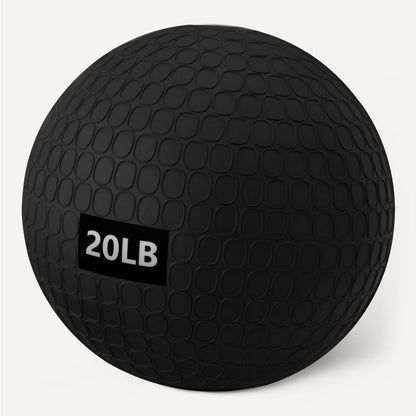 Amazon Basics Heavy-Duty Slam Medicine Balls for Exercise, Weighted Design, 20lb, Black, 2-Pack