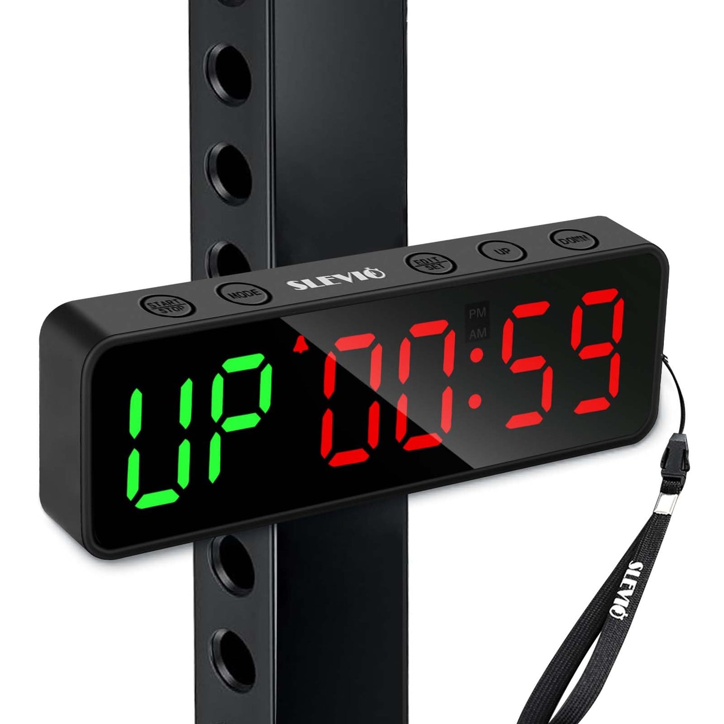 Small Gym Timer Clock Stopwatch Magnetic Workout Interval Timer, Large LED Digital Display, Home