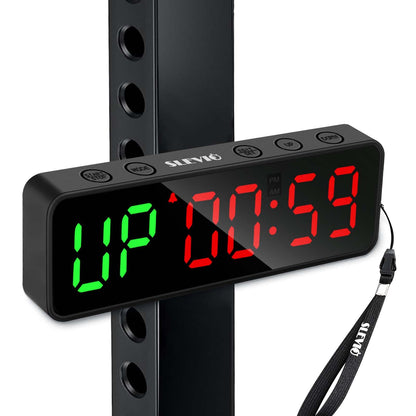 Small Gym Timer Clock Stopwatch Magnetic Workout Interval Timer, Large LED Digital Display, Home