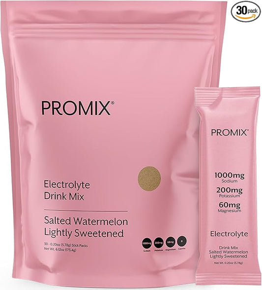 ProMix Nutrition Electrolytes Powder Hydration Packets - Himalayan Pink Salt, Magnesium, Potassium