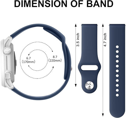 Amzpas Silicone Band for Coros PACE 2/ APEX 42mm/ APEX 2, 20mm Quick-Release Replacement Wristband Sport Strap for Men Women