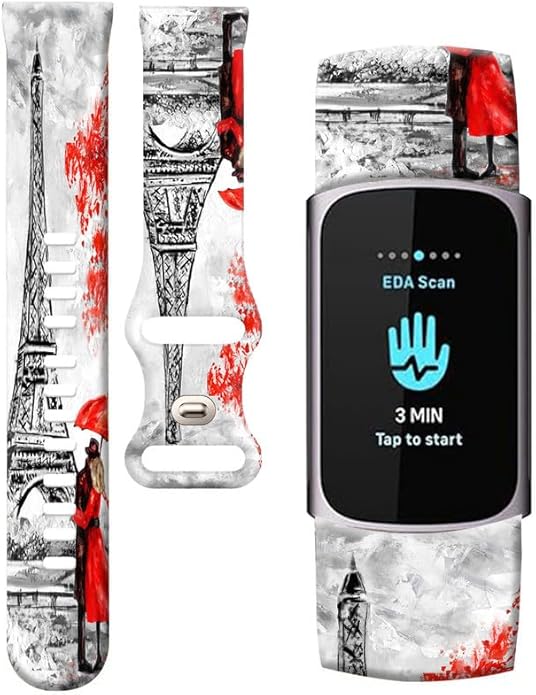 Compatible with Charge 6/Charge 5 WatchBands for Women Men,Elastic Adjustable Wristbands,Breathable Sport Band Soft Waterproof Health Tracker