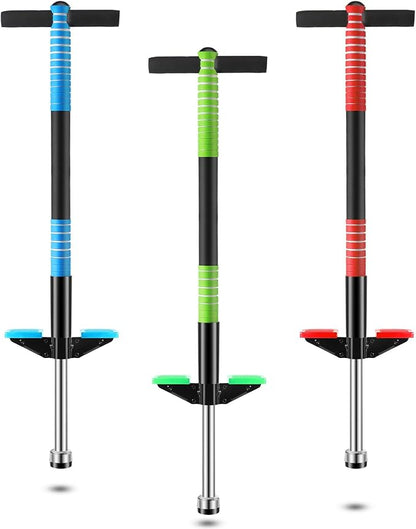 Leitee 3 Pcs Pogo Stick for Kids Age 6 and Up, Suitable for 40-80 lbs, Soft Foam Jump Stick for Beginners Kids Exercise Body Balance Keep Healthy, Outdoor