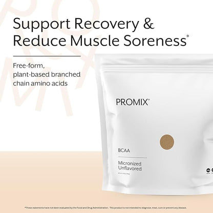 ProMix Nutrition BCAA Powder - Unflavored - Plant-Based Branched Chain Amino Acids - Sugar Free, Gluten Free, No Artificial Flavors - 180 Servings (Pack of 1)