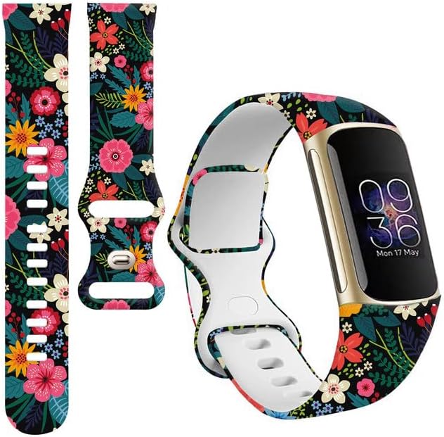 Sport Bands Compatible with Charge 6 /Charge 5 for Women Men,Soft Waterproof Replacement Straps Wristbands for Charge Advanced Fitness Tracker