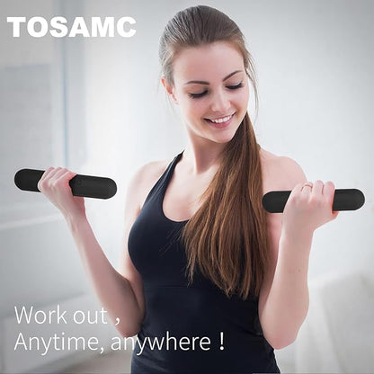 Dumbbell Hand Weight Bars for Women,3lbs Dumbbells Set of 2 or 1pcs Kettlebell Ring for Walking,Workout,Pilates,Strength Training, Gym,Running,Yoga, Dance, Aerobics, Cardio