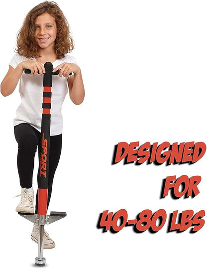 New Bounce Pogo Stick for Kids - Pogo Sticks, 40 to 80 Lbs - Sport Edition, Quality, Easy Grip, PogoStick for Hours of Wholesome Fun