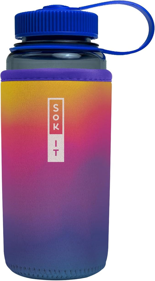 Sok It BotlSok Water Bottle Sleeve Insulated Neoprene Cover (Twilight, Fits 16oz CamelBak or Nalgene)