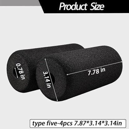 Foot Foam Pads Rollers(7.87in*3.14in*3.14in) for Exercise Machine, Inversion Table, Workout Bench, Sits Ups Replacement Parts, Home Gym Accesories