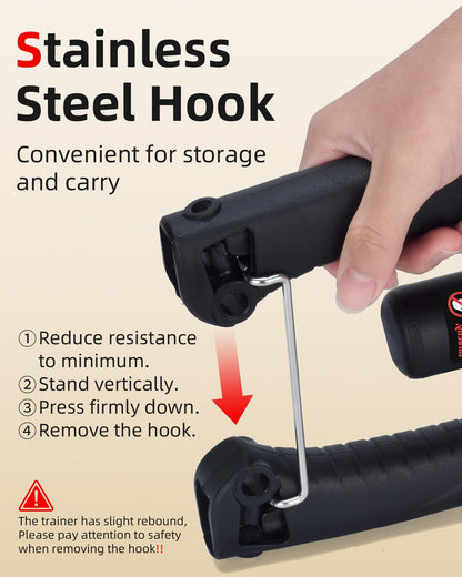 Abahub Twister Arm Exerciser, Hydraulic Power Chest Expander Max 440 LBS