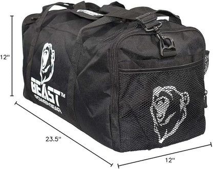 Duffle Gym Bag for Men & Women – Large Duffel Athletic Gym Boxing Bag with Shoes Compartment, Wet Pocket – Fitness,Workout,MMA,BJJ,Jiu Jitsu Gym Bag
