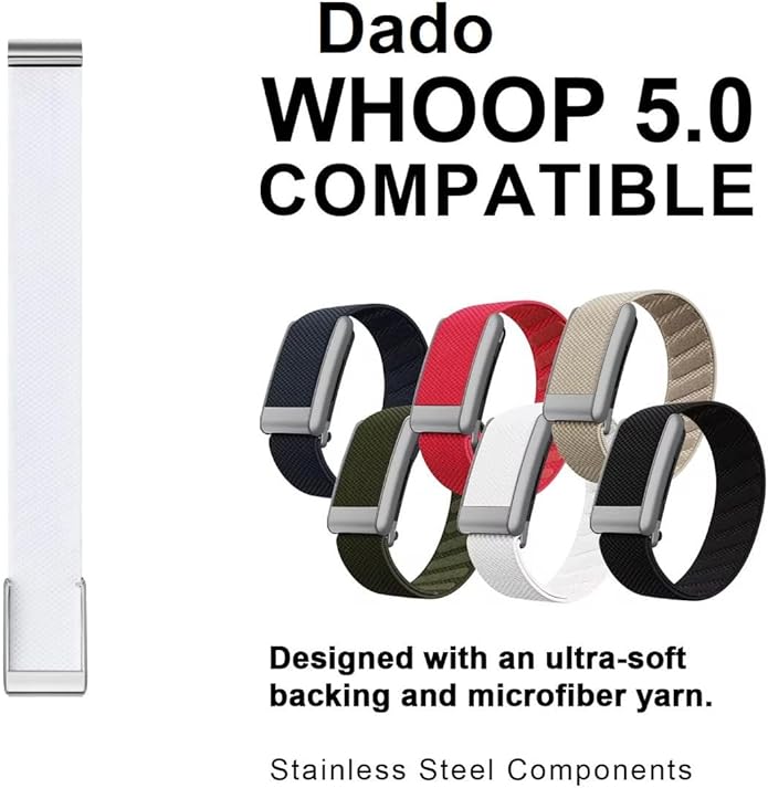 Ultra-soft Nylon Sport Band Compatible with WHOOP 5.0, One, Peak, and Life | Breathable, Durable & Secure Fit Strap | NOT for Gen 4