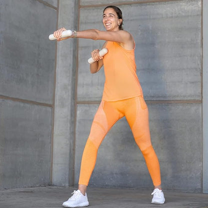 Fitness Set of 2 Oval Dumbbells 4.4lbs Each in White Soft Silicone Steel for Performance Training Sessions, Pilates Classes