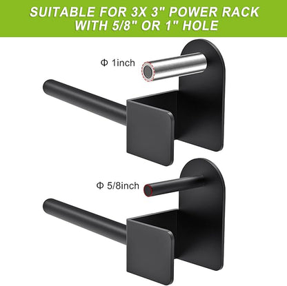 Kipika Weight Plate Holder for 2x2 and 3x3 Power Rack - Attachment for Storage - Fits Standard 1-inch or Olympic 2-inch Plates - Set of 2