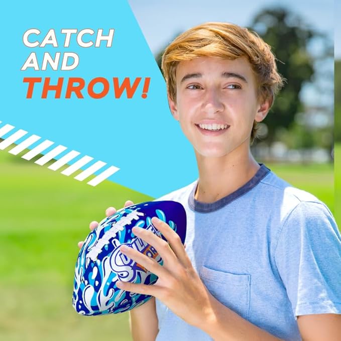 Sunlite Sports Waterproof Football for Lawn Backyard Pool Beach Lake Park Water Toy, Outdoor Play, for Kids Children Teens Adults, Family Fun
