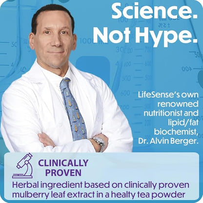 LifeSense GlucoLogic Clinically Proven Functional Tea, Next-Generation Smart Carb Blocker to help Reduce Food Hunger and Cravings, Promotes Health and Sustained Energy (90 grams/30 servings)