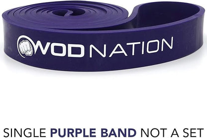 WOD Nation Pull Up Assistance Bands (10-175lbs Band) - Best for Pullup Assist, Chin Ups, Resistance Bands Exercise, Stretch, Mobility Work & Serious Fitness - 41 inch Straps
