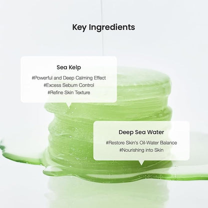 Biodance Sea Kelp Gel Toner Pads, Calming & Soothing for Sensitive Skin, Oil & Sebum Control, Blemish Care, Gentle Exfoliating Toner Pads, Korean Skincareㅣ4.93 fl.oz.(140g)*60Pads