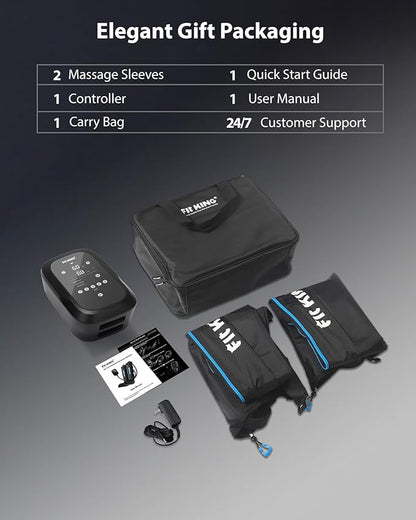 FIT KING Upgraded Leg Massager Recovery Boots, Professional Air Compression Recovery System for Circulation & Fast Athlete Recovery, Cordless Rechargeable Compression Boots (Large)