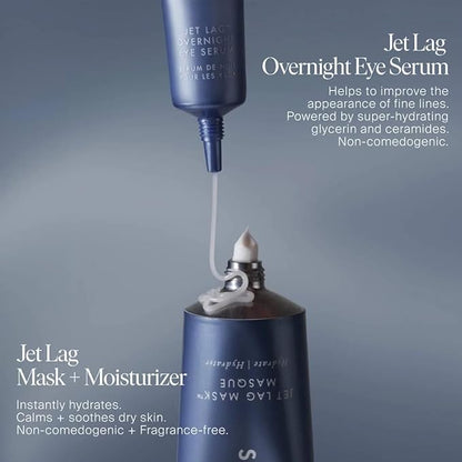 Summer Fridays Jet Lag Mask Mini - Hydrating Face Moisturizer + Mask - Enriched with Hyaluronic Acid, Niacinamide, Glycerin + Antioxidants Helps Nourish Skin for a Renewed + Radiant Complexion (1 Oz)