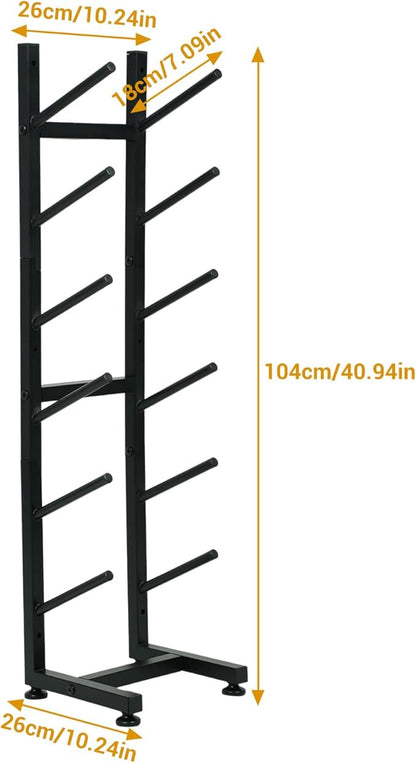 BiJun Skateboard Racks Floor Stand, 6-Layer Skateboard Wall Mount,Snowboard Storage Rack, Skateboard Organizer Floor Stand for Deck, Longboard, Snowboard, Standard Skateboards, Mini Cruiser Skateboard