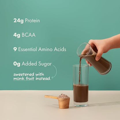 No-Nonsense Plant Protein, 21g Organic Brown Rice & Pea Isolate, Plant Based, Vegan, Gluten/Dairy Free, Sugar Free, Mint Cacao, 1.1lb (1pk, 13 Servings)